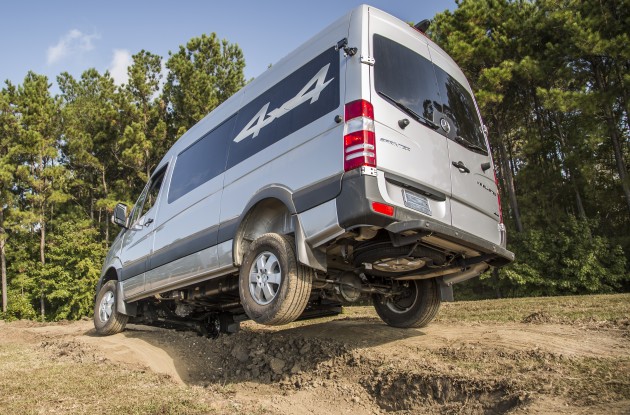 A 4x4 Sprinter is put through its paces.