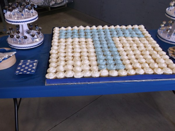 A cupcake cake recognized Trison's 10 years in business. (Photo by Hazel Menzies)