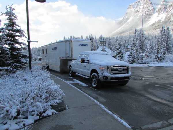 Snow greeted delegates at the AMTA's management conference in Lake Louise, Alta.