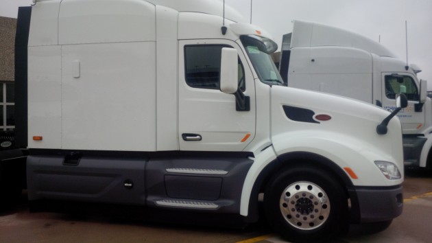 One of two autonomous trucks developed by Peterbilt.