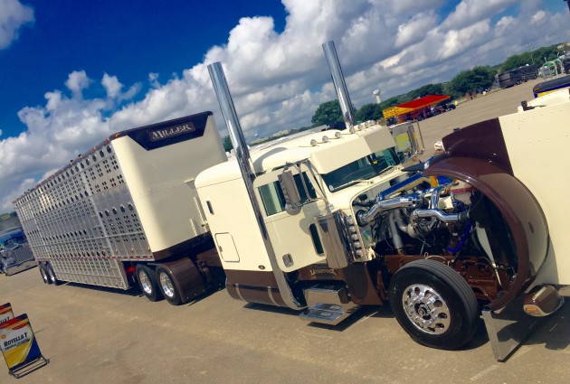 This livestock tractor-trailer won Phil Miller second runner-up.