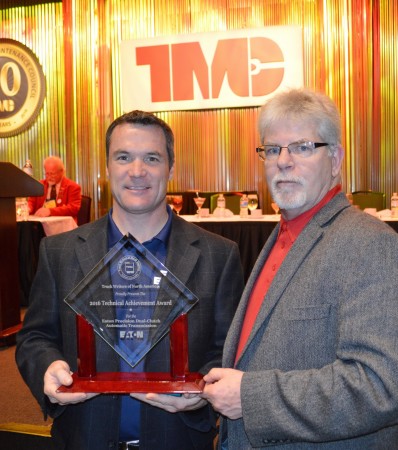 From left to right: Scott Brady, sales manager, strategic accounts for Eaton and Jim Park, chair of the TWNA Technical Award committee.