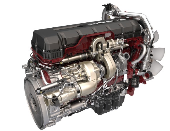 The Mack MP8 engine with turbo-compounding.