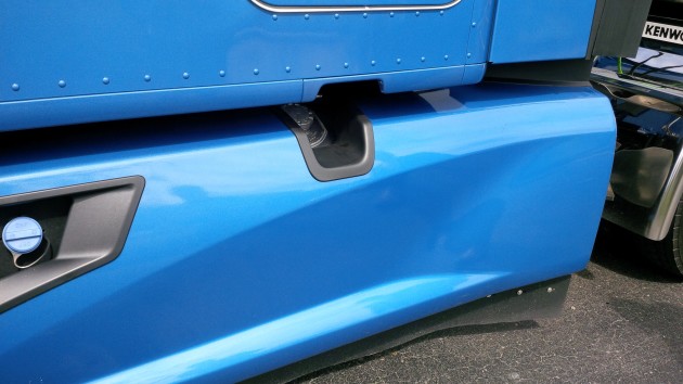 A new flared side fairing helps direct air along the side of the trailer and away from the underbody.