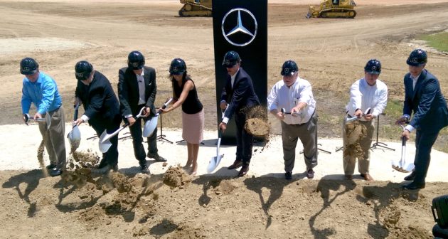 Ground is broken on the new Mercedes-Benz Vans USA plant in Charleston, S.C. July 27.