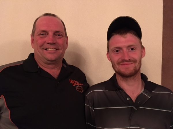 Wayne (left) and Dylan Burnett competed as father-son in the B-train division.