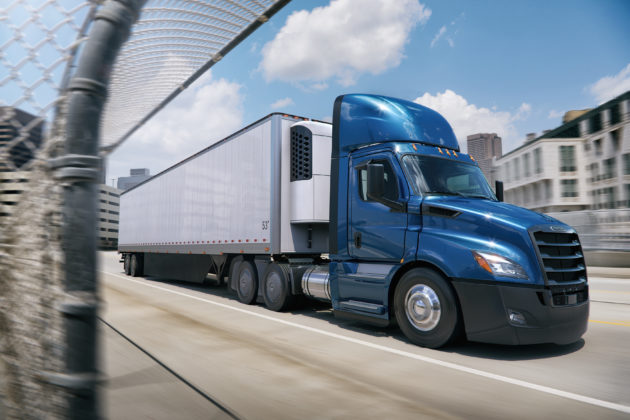 New Freightliner Cascadia 126 bbc Day Cab shown with Aero and Professional exterior appearance package