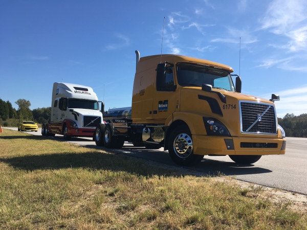 Customer trucks from Hill Bros. and McKenzie Tank Lines were used for the demonstration.