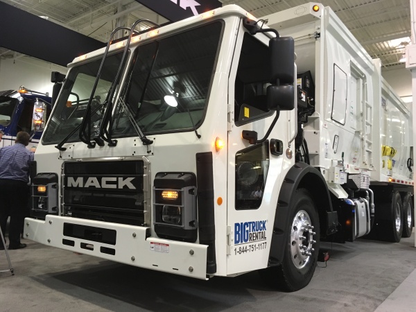 The Mack LR refuse truck.